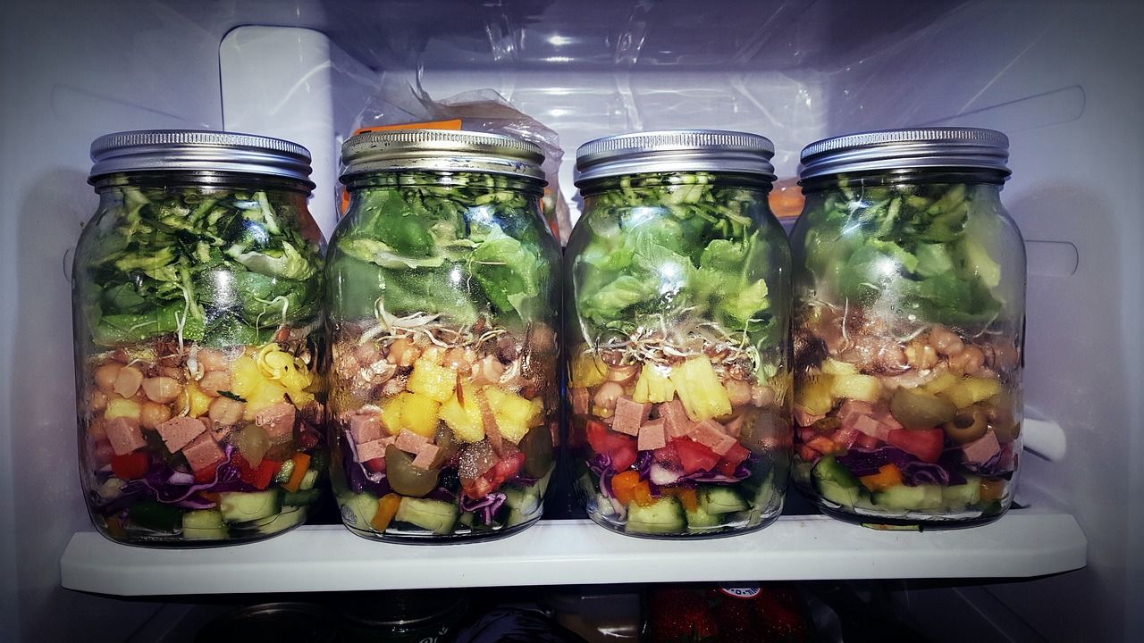 ensalada en tarros